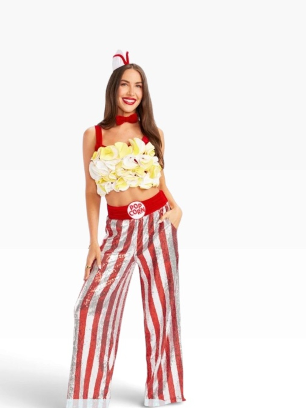Women’s Popcorn Womens  Halloween Costume Sequin Striped Pants